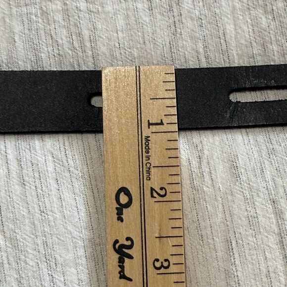 Time And Tru Punched Black Leather Belt - Women's Size S/M - Picture 14 of 15